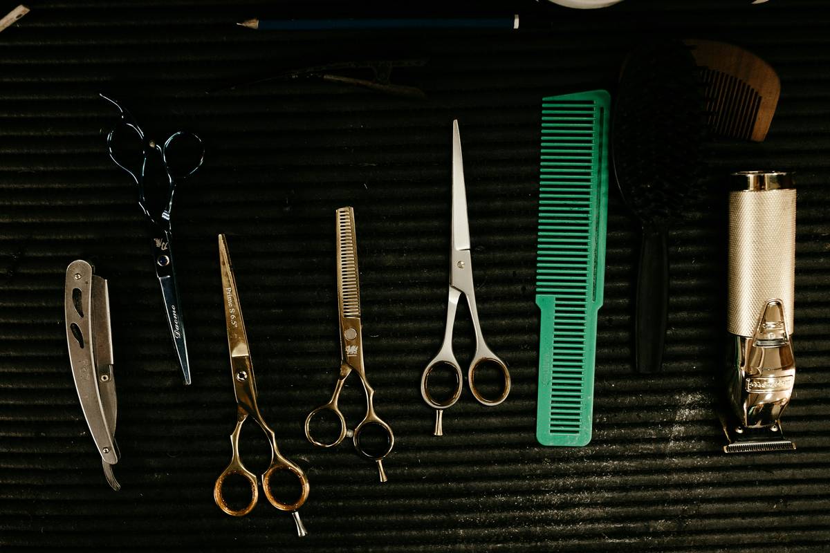 A close-up image showing uncombed, frizzy beard hair