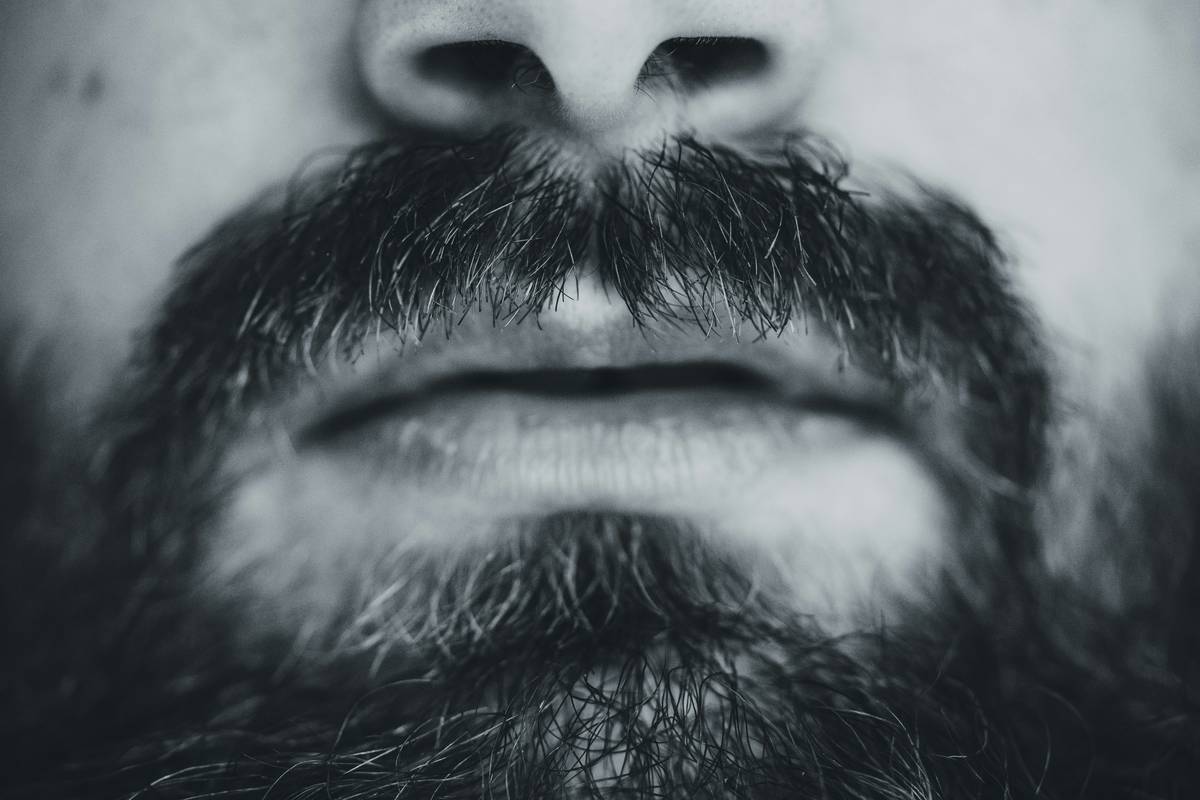 Before and after photo showing impact of proper beard grooming